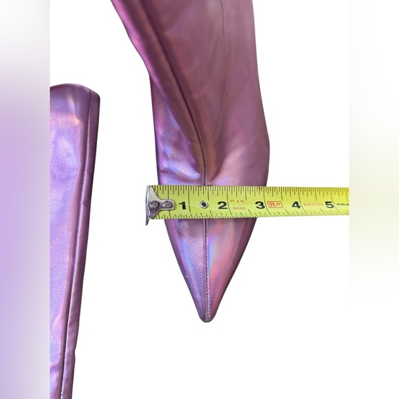 Sarina Boots US 8. Pink Iridescent Pointed-Toe Sabrina carpenter Y2K Barbiecore - Picture 8 of 10